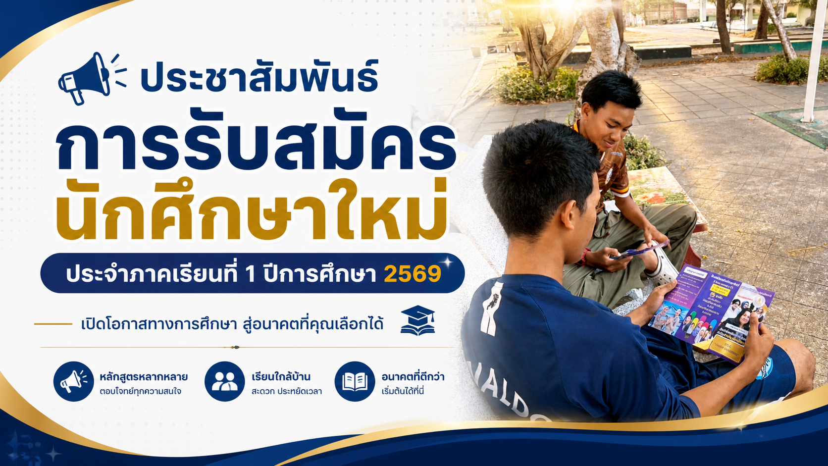 สกร.ระดับอำเภอเมืองปัตตานี ประชาสัมพันธ์การรับสมัครนักศึกษาใหม่