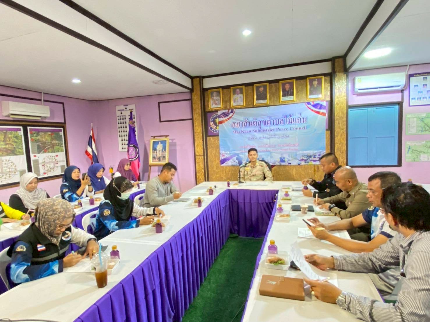 ครู ศกร.ตำบลไม้แก่น เข้าร่วมการประชุม สภาสันติสุขตำบลไม้แก่น ประจำเดือนมิถุนายน 2569