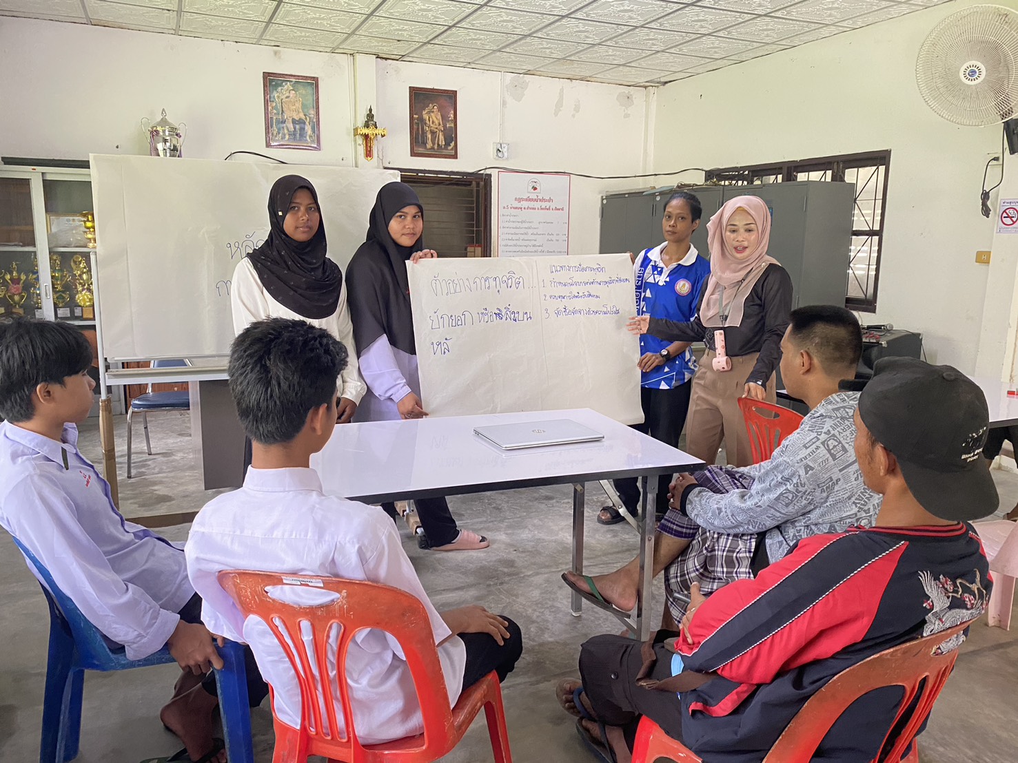 สกร.ระดับอำเภอโคกโพธิ์ จังหวัดปัตตานี แทรกเนื้อหาจากหลักสูตรต้านทุจริตการศึกษา ในการพบกลุ่มจัดการเรียนรู้เพื่อคุณวุฒิตามระดับ