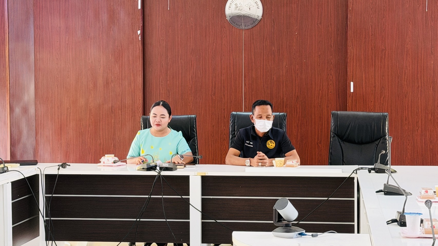 สกร.ระดับอำเภอสายบุรี เข้าร่วมประชุมสภาสันติสุข ณ เทศบาลตำบลเตราะบอน