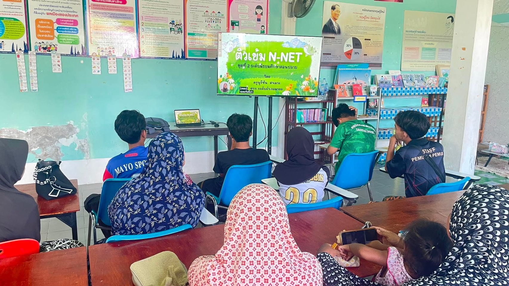จัดกิจกรรมโครงการติวเข้ม  N-net เพื่อยกระดับผลสัมฤทธิ์ผู้เรียน สกร.ระดับอำเภอมายอ