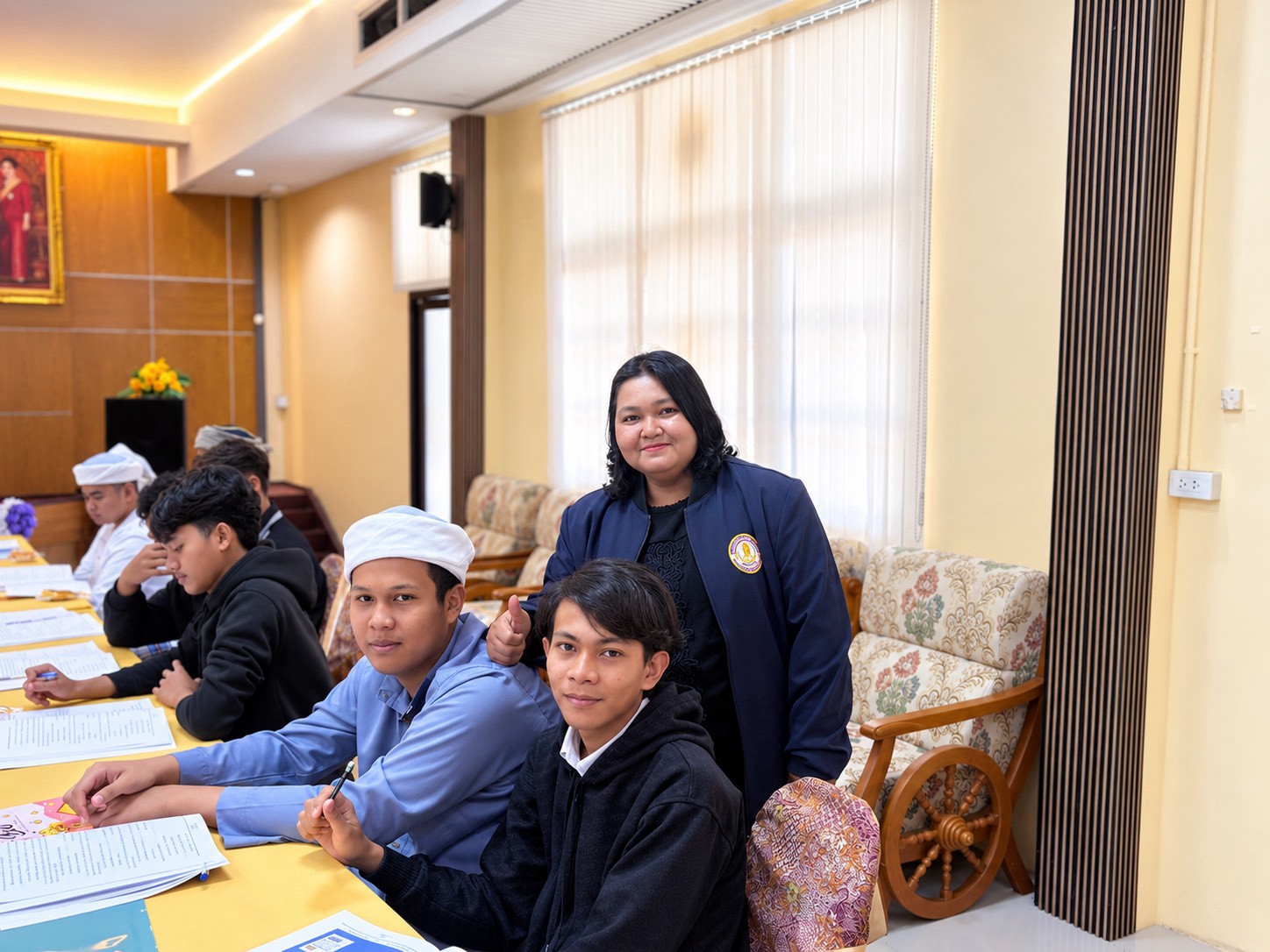 ผอ.สกร.ระดับอำเภอเมืองปัตตานี พบปะให้กำลังใจนักศึกษา ร่วมโครงการค่ายวิชาการเตรียมความพร้อมสอบ N-NET