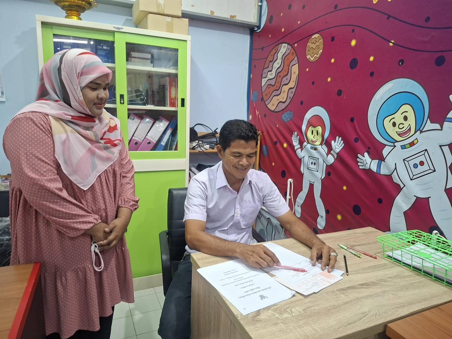 คณะครูผู้รับผิดชอบ ดำเนินการจัดสอบมิติความรู้ความคิด การเทียบระดับการศึกษา ครั้งที่ 1 ปีการศึกษา 2569