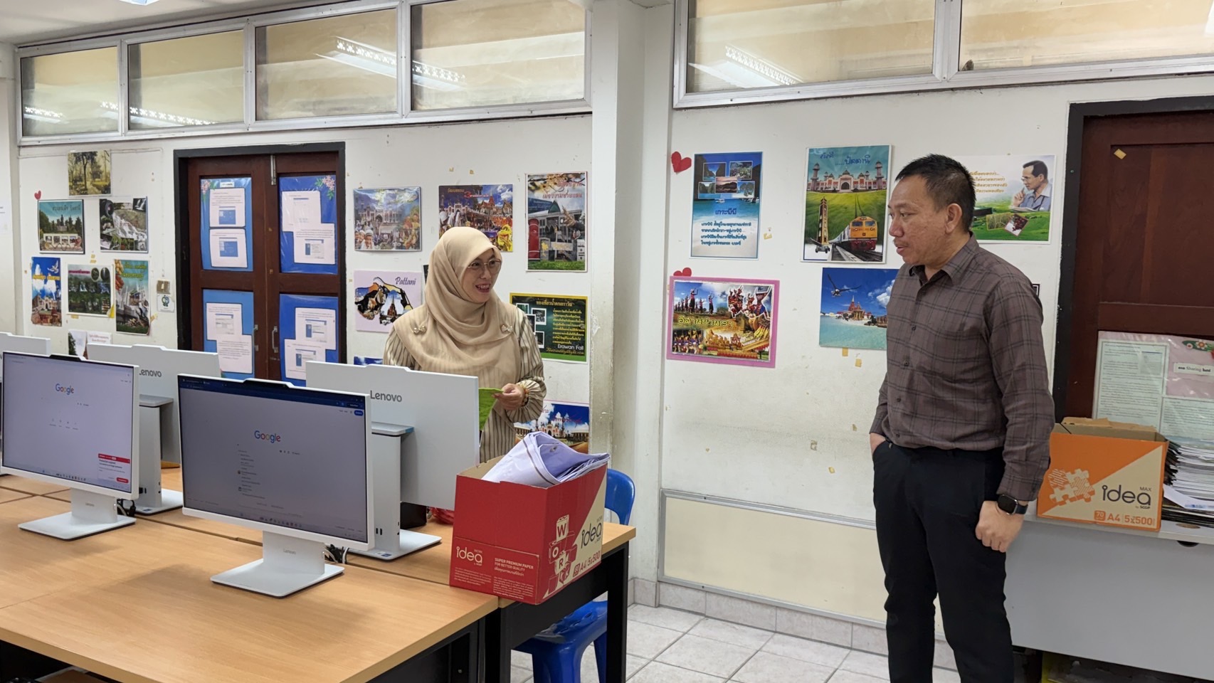 สกร.ระดับอำเภอหนองจิก เตรียมความพร้อมห้องสอบ N-NET โรงเรียนเดชะปัตตนยานุกูล